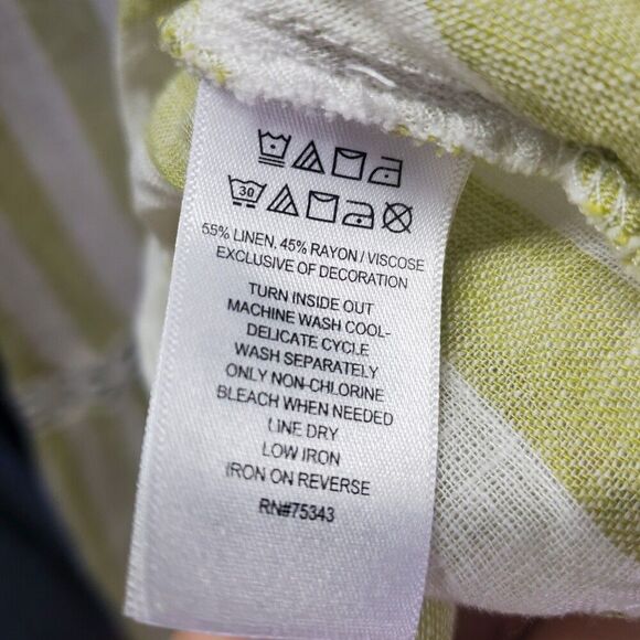 Cynthia Rowley Striped Linen Blend Maxi Dress, Size Medium - Picture 8 of 8